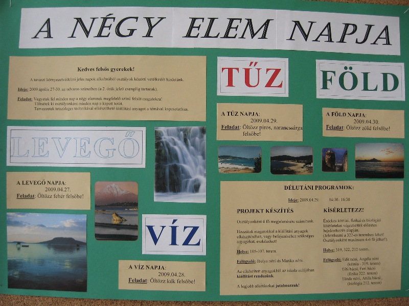 A négy elem napja – 2009.04.27-30